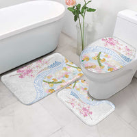 Hawaiian and Japanese Culture Together Bathroom Set Tribal Motifs with Lei and Japanese Sakura Pattern LT03 - Polynesian Pride