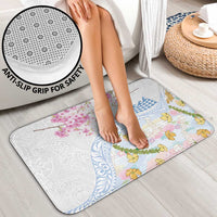 Hawaiian and Japanese Culture Together Bathroom Set Tribal Motifs with Lei and Japanese Sakura Pattern LT03 - Polynesian Pride
