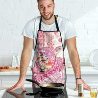 Hawaiian and Japanese Culture Together Apron Tropical Honu with Japanese Elements Pink Color LT03 - Polynesian Pride