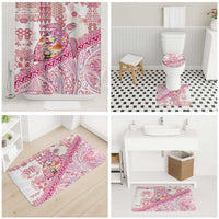 Hawaiian and Japanese Culture Together Bathroom Set Tropical Honu with Japanese Elements Pink Color LT03 - Polynesian Pride