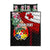 Personalised Tonga Emancipation Day Quilt Bed Set Flag Map and Hibiscus Flower Ngatu Pattern