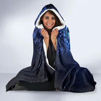 New Zealand Matariki Hooded Blanket Maori Pattern and Silver Fern