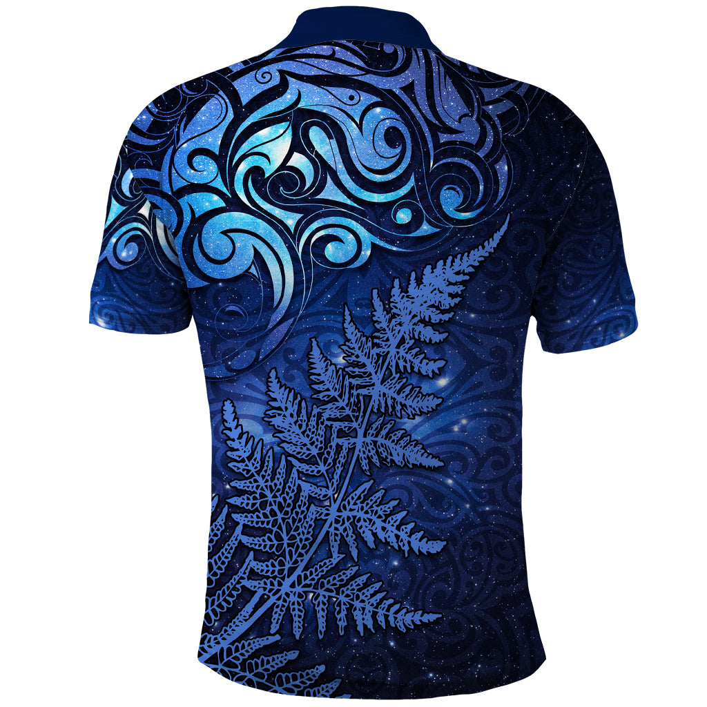 New Zealand Matariki Polo Shirt Maori Pattern and Silver Fern LT03 - Polynesian Pride