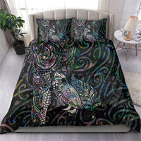 Aotearoa Moko Tribal Tattoo Bedding Set New Zealand Maori Penguin and Fantail Paua Shell Style LT03 - Polynesian Pride