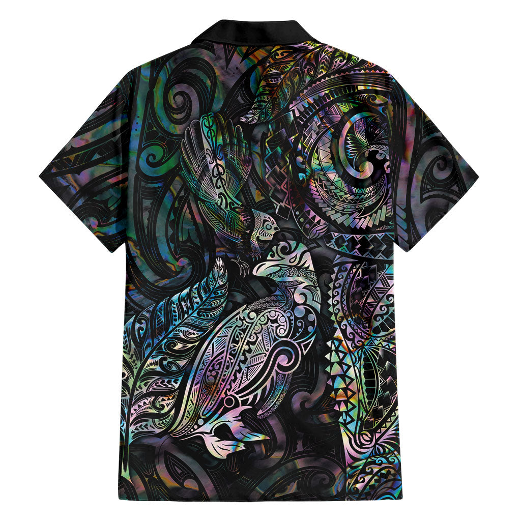 Aotearoa Moko Tribal Tattoo Family Matching Mermaid Dress and Hawaiian Shirt New Zealand Maori Penguin and Fantail Paua Shell Style LT03 - Polynesian Pride