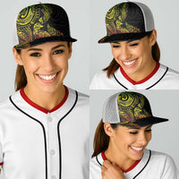 Aotearoa Moko Tribal Tattoo Baseball Net Cap New Zealand Maori Penguin and Fantail Reggae Style LT03 - Polynesian Pride