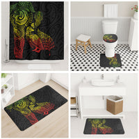 Aotearoa Moko Tribal Tattoo Bathroom Set New Zealand Maori Penguin and Fantail Reggae Style LT03 - Polynesian Pride