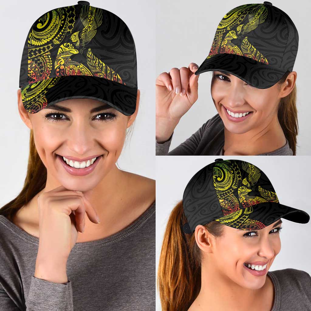 Aotearoa Moko Tribal Tattoo Classic Cap New Zealand Maori Penguin and Fantail Reggae Style LT03 - Polynesian Pride