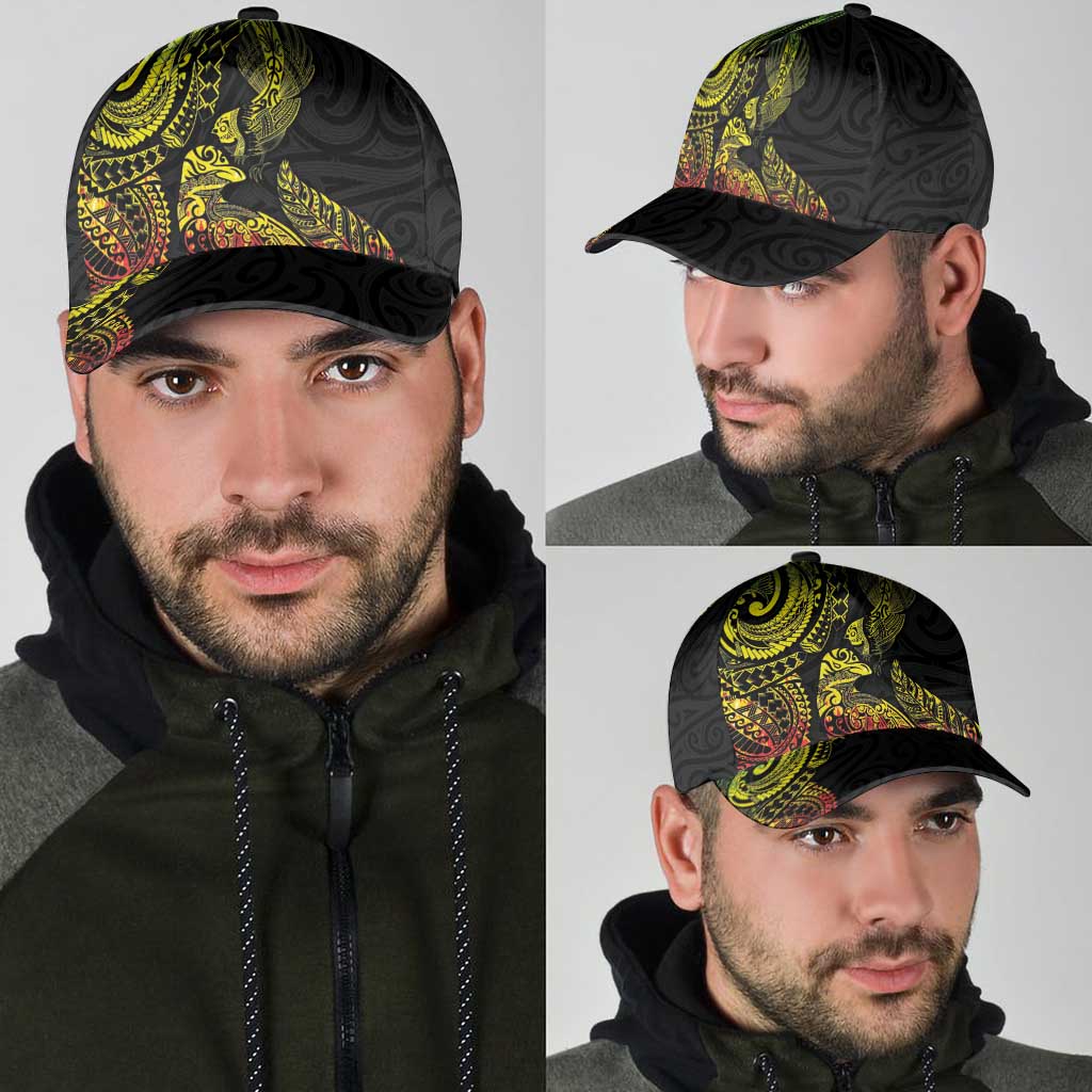 Aotearoa Moko Tribal Tattoo Classic Cap New Zealand Maori Penguin and Fantail Reggae Style LT03 - Polynesian Pride