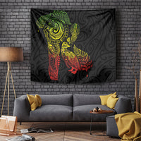 Aotearoa Moko Tribal Tattoo Tapestry New Zealand Maori Penguin and Fantail Reggae Style LT03 Multicolor - Polynesian Pride