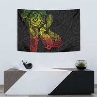 Aotearoa Moko Tribal Tattoo Tapestry New Zealand Maori Penguin and Fantail Reggae Style LT03 - Polynesian Pride