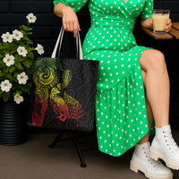 Aotearoa Moko Tribal Tattoo Tote Bag New Zealand Maori Penguin and Fantail Reggae Style LT03 - Polynesian Pride