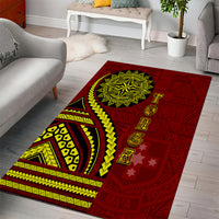 Kolisi Tonga Atele Area Rug Ngatu and Polynesian Pattern LT03 - Polynesian Pride