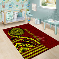 Kolisi Tonga Atele Area Rug Ngatu and Polynesian Pattern LT03 - Polynesian Pride