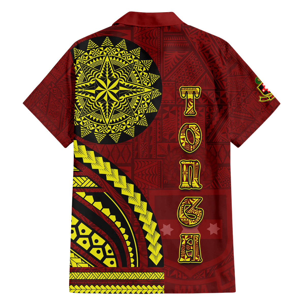 Kolisi Tonga Atele Family Matching Off Shoulder Maxi Dress and Hawaiian Shirt Ngatu and Polynesian Pattern LT03 - Polynesian Pride