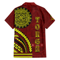 Kolisi Tonga Atele Family Matching Off Shoulder Maxi Dress and Hawaiian Shirt Ngatu and Polynesian Pattern LT03 - Polynesian Pride