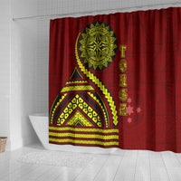Kolisi Tonga Atele Shower Curtain Ngatu and Polynesian Pattern LT03 - Polynesian Pride