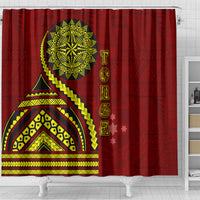 Kolisi Tonga Atele Shower Curtain Ngatu and Polynesian Pattern LT03 - Polynesian Pride