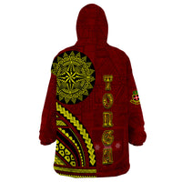 Kolisi Tonga Atele Wearable Blanket Hoodie Ngatu and Polynesian Pattern LT03 - Polynesian Pride