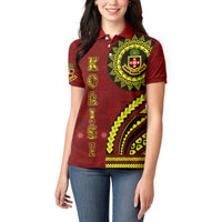 Kolisi Tonga Atele Women Polo Shirt Ngatu and Polynesian Pattern LT03 - Polynesian Pride