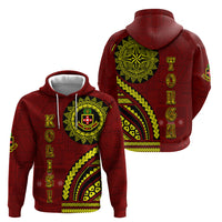 Kolisi Tonga Atele Zip Hoodie Ngatu and Polynesian Pattern LT03 - Polynesian Pride