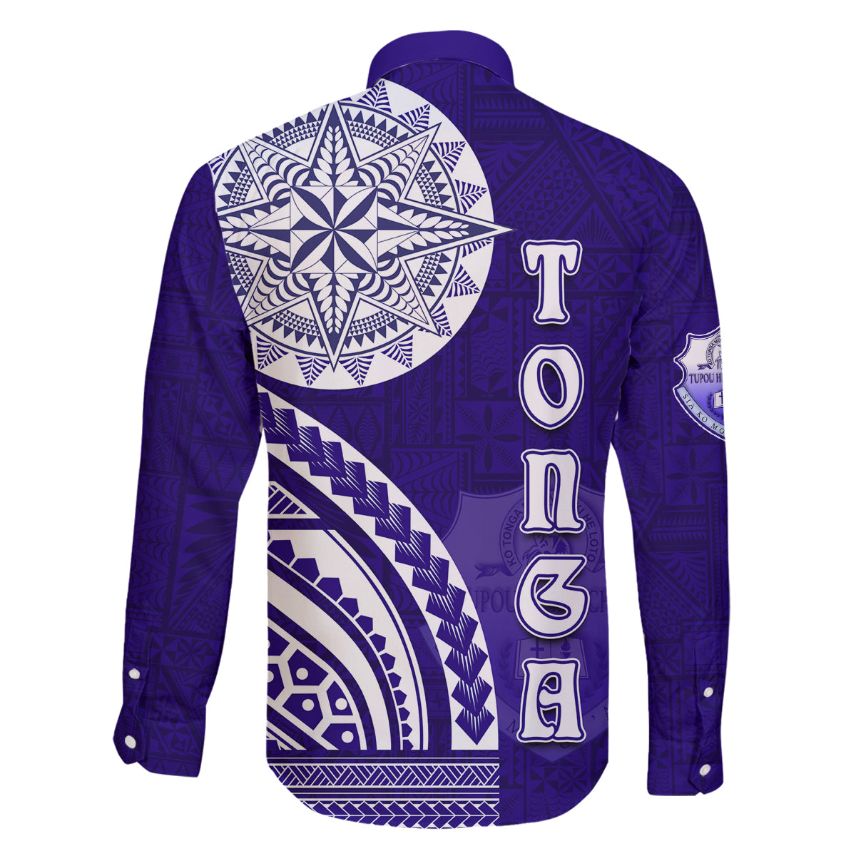 Tupou College Toloa Family Matching Tank Maxi Dress and Hawaiian Shirt Ngatu and Polynesian Pattern LT03 - Polynesian Pride