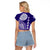 Tupou College Toloa Raglan Cropped T Shirt Ngatu and Polynesian Pattern