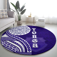Tupou College Toloa Round Carpet Ngatu and Polynesian Pattern
