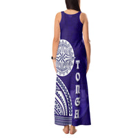 Tupou College Toloa Tank Maxi Dress Ngatu and Polynesian Pattern
