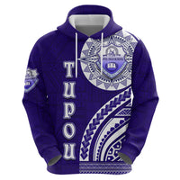 Tupou College Toloa Zip Hoodie Ngatu and Polynesian Pattern