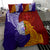 Kolisi Tonga Atele and Tupou College Toloa Bedding Set Ngatu and Polynesian Spiral Pattern