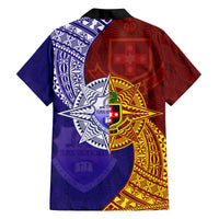 Kolisi Tonga Atele and Tupou College Toloa Family Matching Long Sleeve Bodycon Dress and Hawaiian Shirt Ngatu and Polynesian Spiral Pattern LT03 - Polynesian Pride