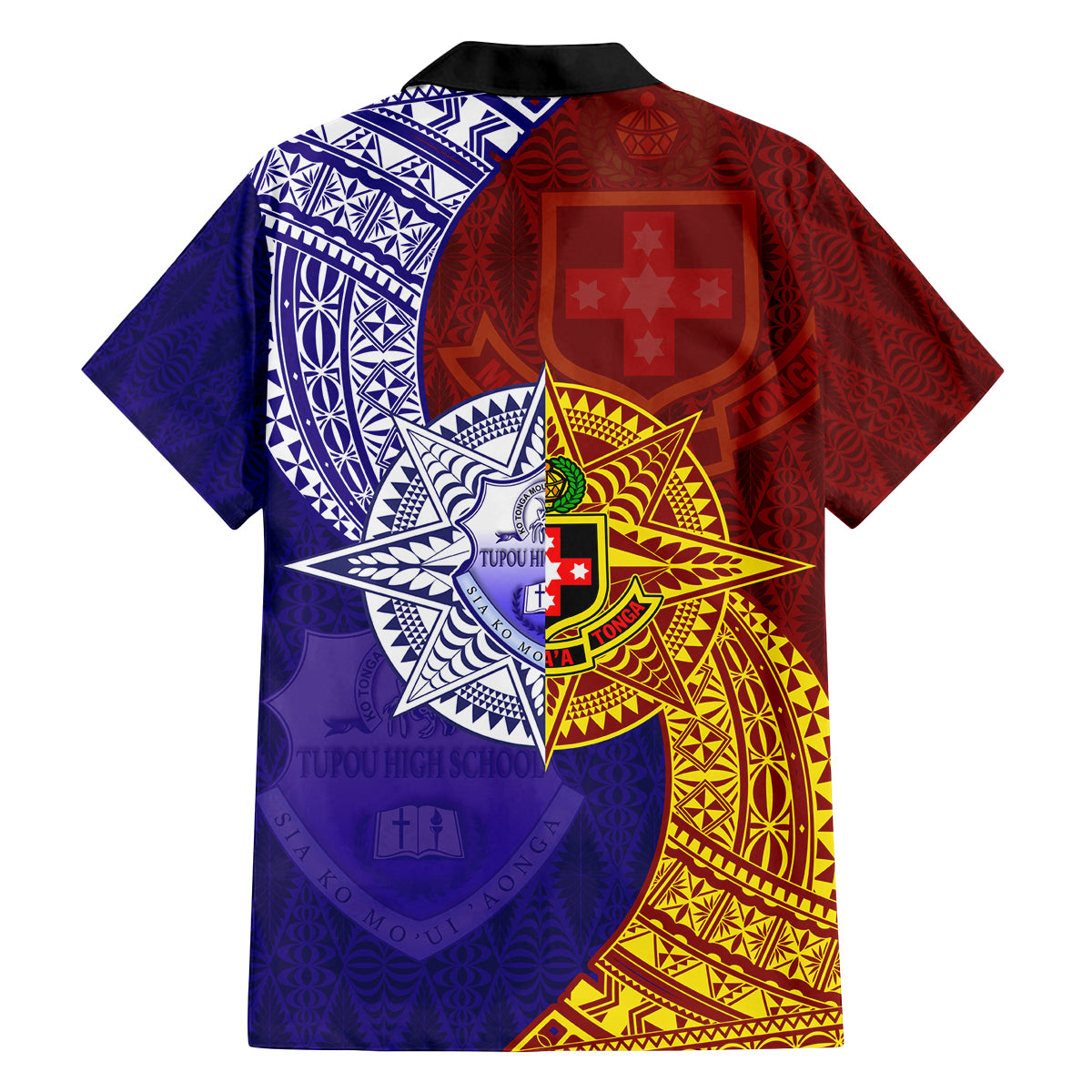 Kolisi Tonga Atele and Tupou College Toloa Family Matching Tank Maxi Dress and Hawaiian Shirt Ngatu and Polynesian Spiral Pattern LT03 - Polynesian Pride