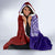 Kolisi Tonga Atele and Tupou College Toloa Hooded Blanket Ngatu and Polynesian Spiral Pattern