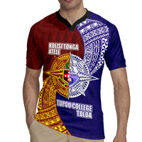 Kolisi Tonga Atele and Tupou College Toloa Rugby Jersey Ngatu and Polynesian Spiral Pattern