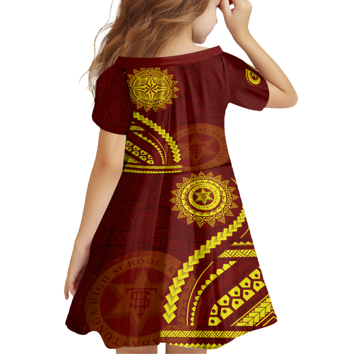 Tonga High School Family Matching Off Shoulder Short Dress and Hawaiian Shirt Ngatu and Polynesian Pattern LT03 - Polynesian Pride