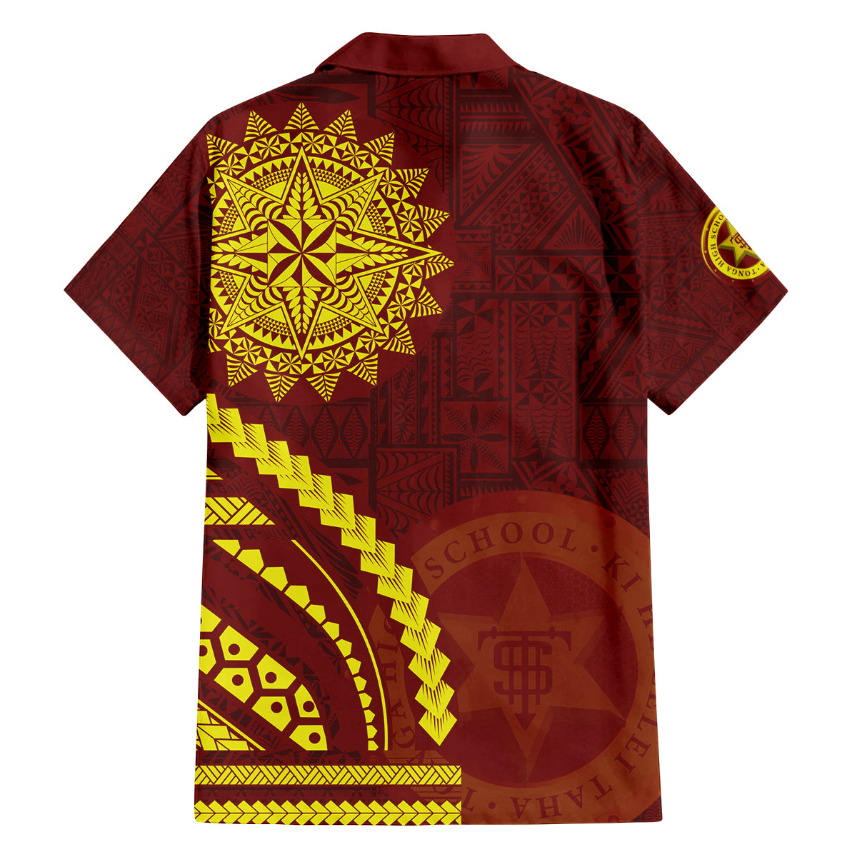 Tonga High School Family Matching Off Shoulder Short Dress and Hawaiian Shirt Ngatu and Polynesian Pattern LT03 - Polynesian Pride