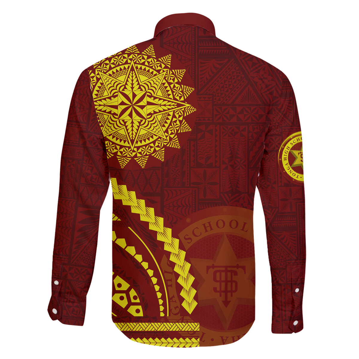 Tonga High School Family Matching Off Shoulder Short Dress and Hawaiian Shirt Ngatu and Polynesian Pattern LT03 - Polynesian Pride