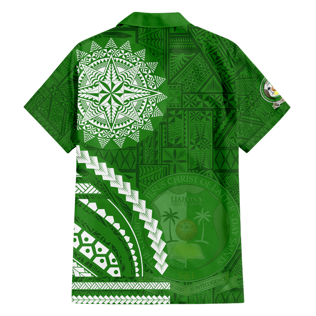 Liahona High School Family Matching Off The Shoulder Long Sleeve Dress and Hawaiian Shirt Ngatu and Polynesian Pattern LT03 - Polynesian Pride