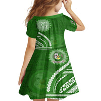 Liahona High School Kid Short Sleeve Dress Ngatu and Polynesian Pattern
