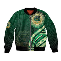 Saineha High School Bomber Jacket Ngatu and Polynesian Pattern