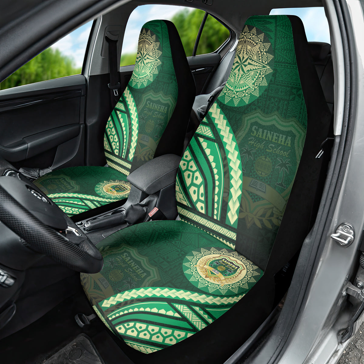Saineha High School Car Seat Cover Ngatu and Polynesian Pattern