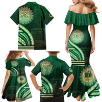 Saineha High School Family Matching Mermaid Dress and Hawaiian Shirt Ngatu and Polynesian Pattern