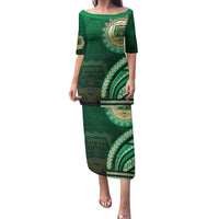 Saineha High School Family Matching Puletasi and Hawaiian Shirt Ngatu and Polynesian Pattern