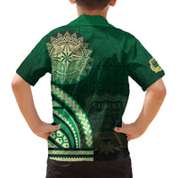 Saineha High School Family Matching Summer Maxi Dress and Hawaiian Shirt Ngatu and Polynesian Pattern LT03 - Polynesian Pride