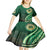 Saineha High School Kid Short Sleeve Dress Ngatu and Polynesian Pattern