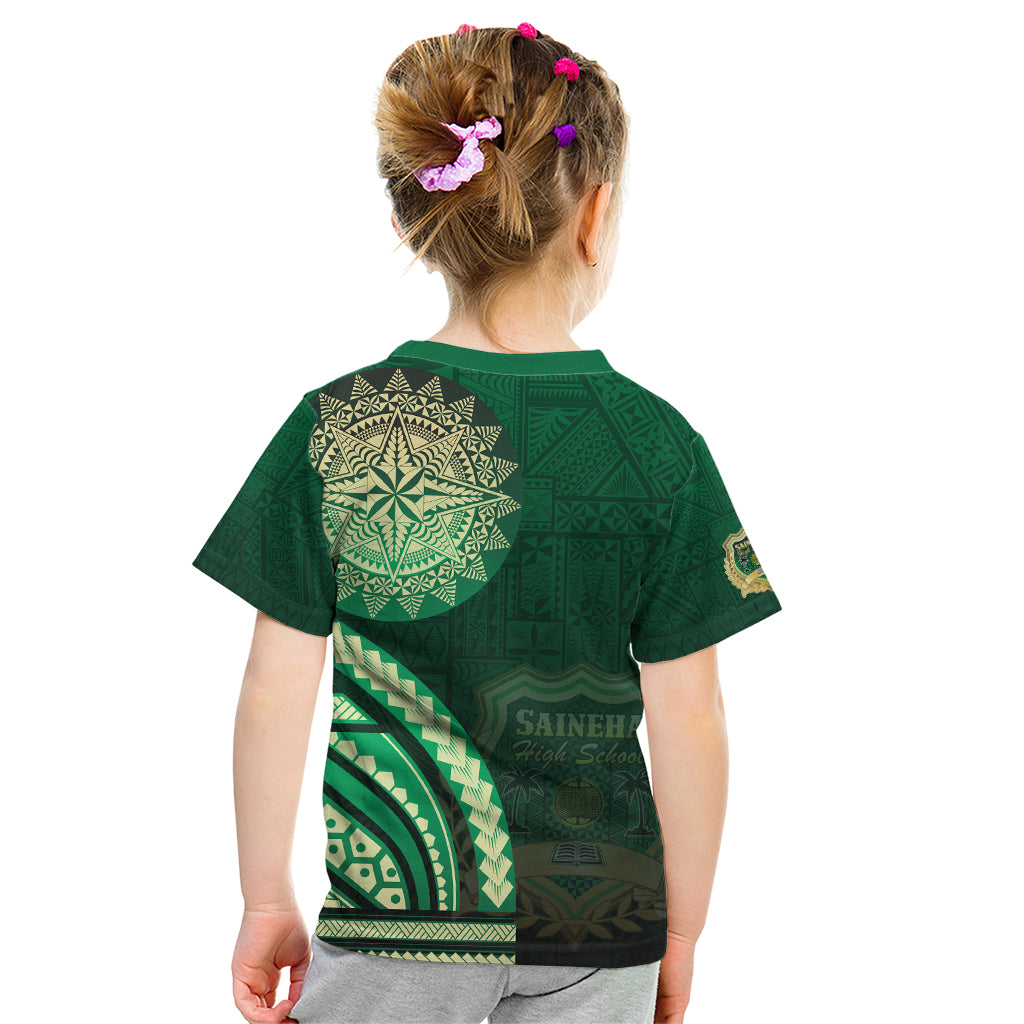 Saineha High School Kid T Shirt Ngatu and Polynesian Pattern