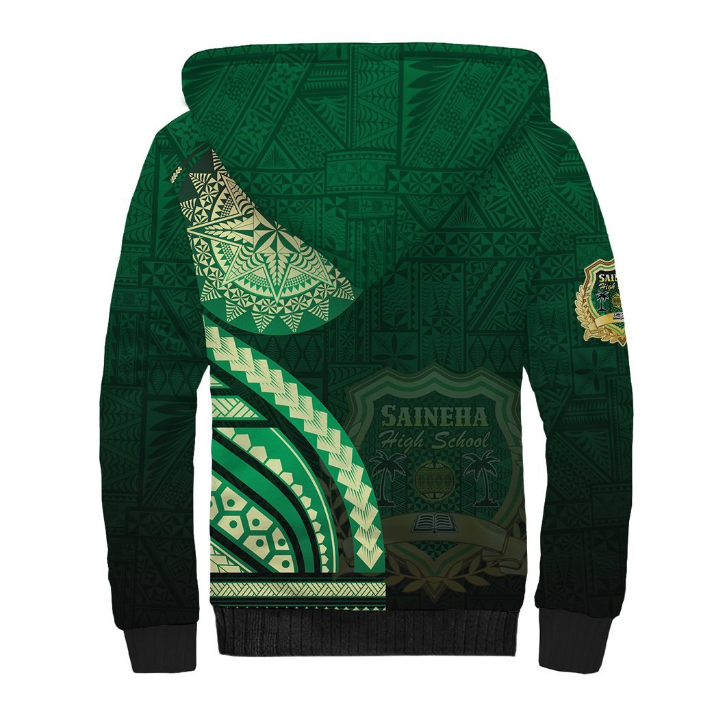 Saineha High School Sherpa Hoodie Ngatu and Polynesian Pattern LT03 - Polynesian Pride