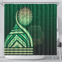 Saineha High School Shower Curtain Ngatu and Polynesian Pattern LT03 - Polynesian Pride