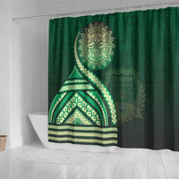 Saineha High School Shower Curtain Ngatu and Polynesian Pattern LT03 - Polynesian Pride